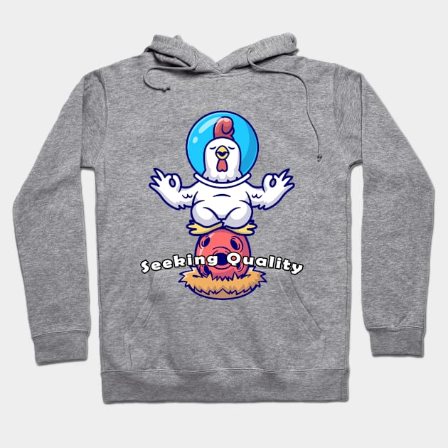 Easter Astronaut Egger Chicken Seeking Quality Hoodie by Kirin Store